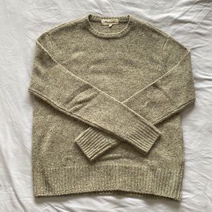 Madewell marbled tan wool sweater - small